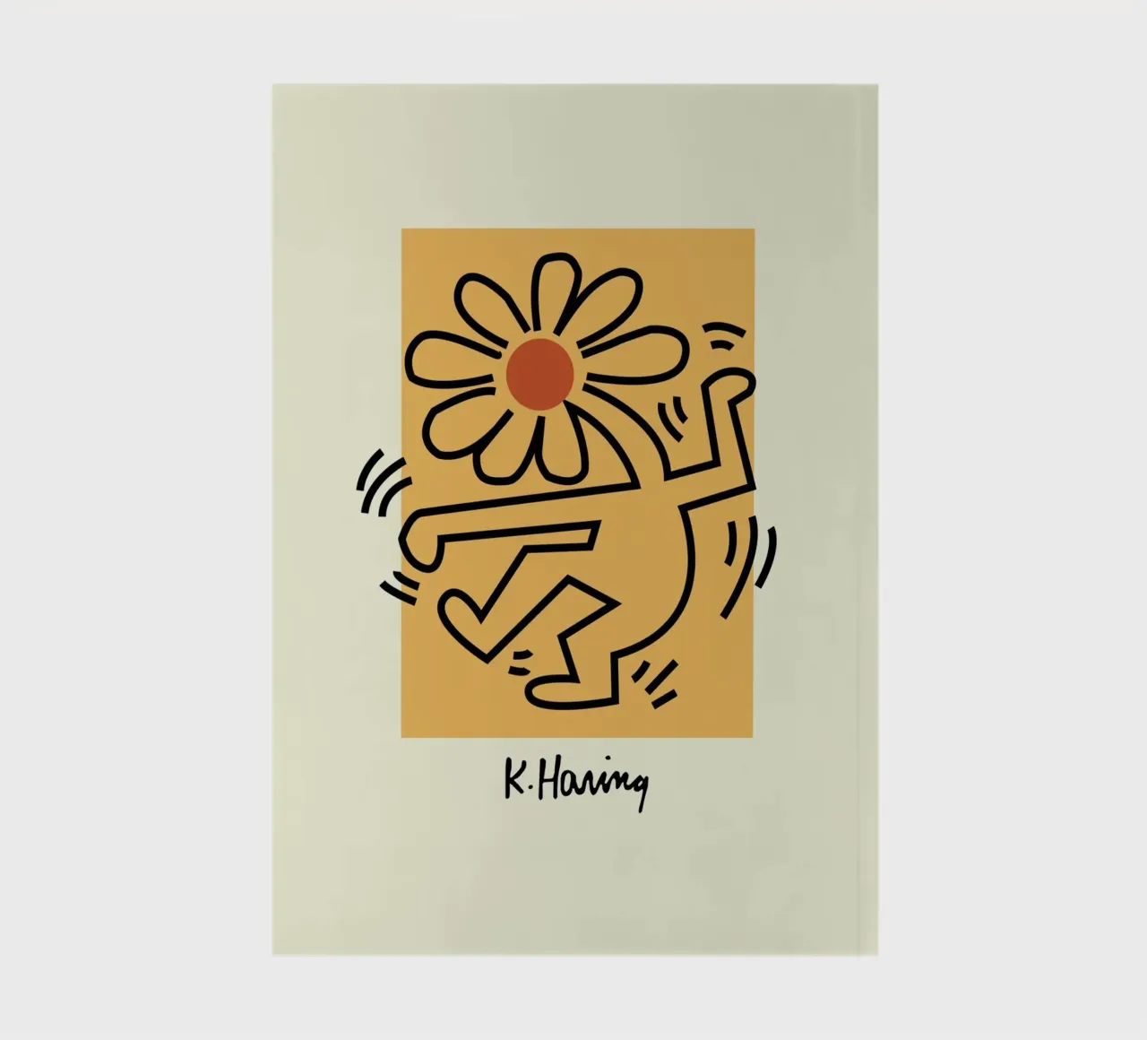 Keith Haring Flower Figure Pop Art Print notebook by ClubArt