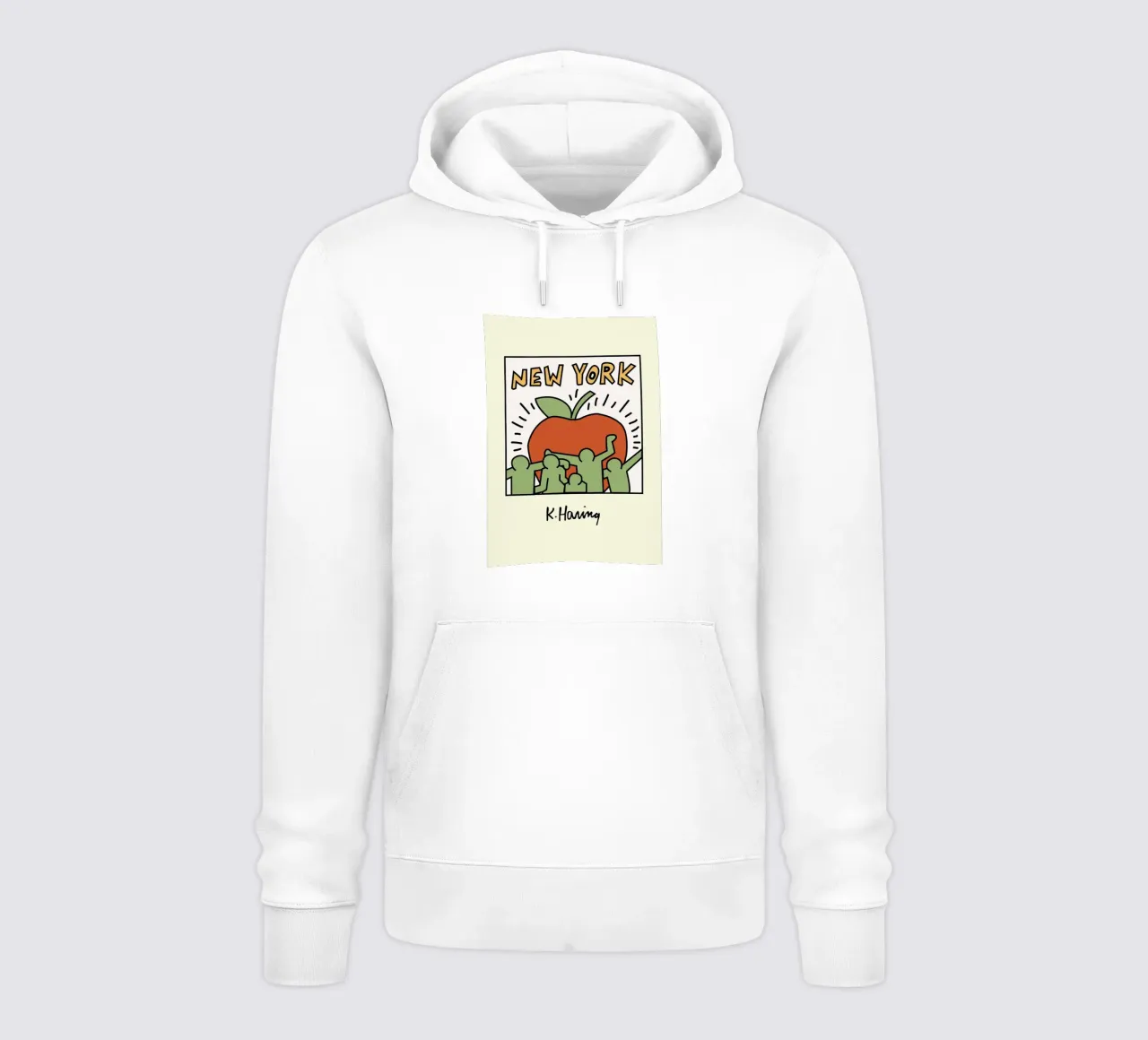 Poster di Keith Haring New York Big Apple felpa con cappuccio da ClubArt