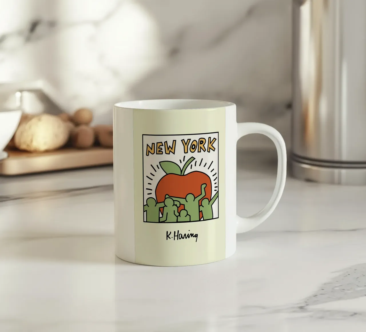 Poster di Keith Haring New York Big Apple tazza in ceramica da ClubArt