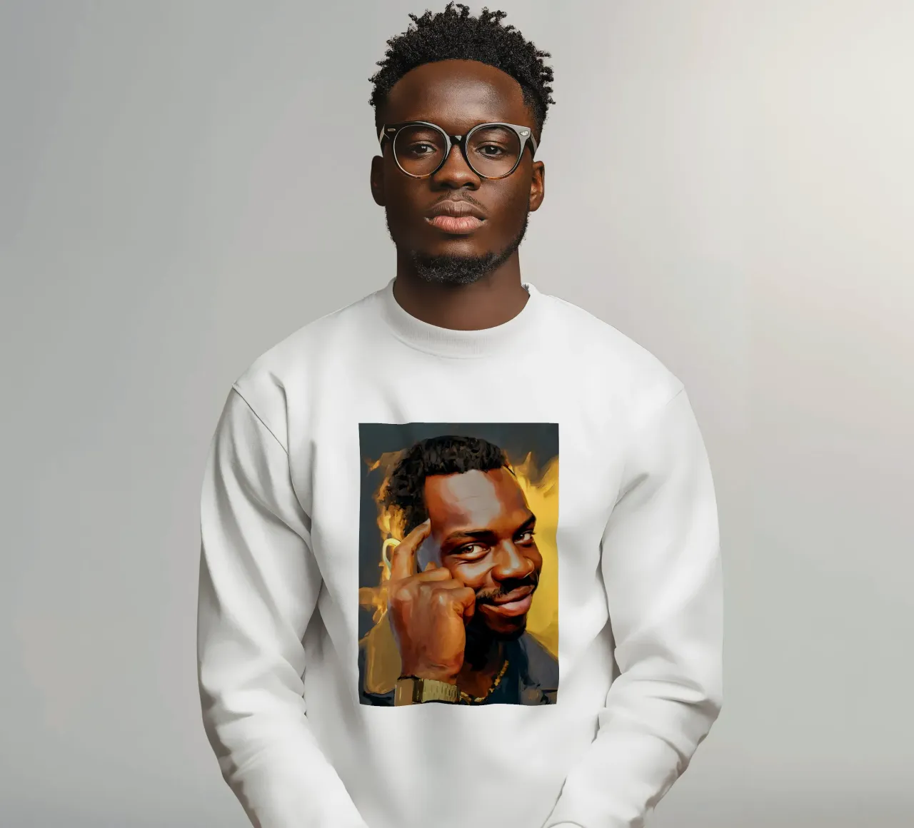 Think About It Meme Art felpa da Lootprint