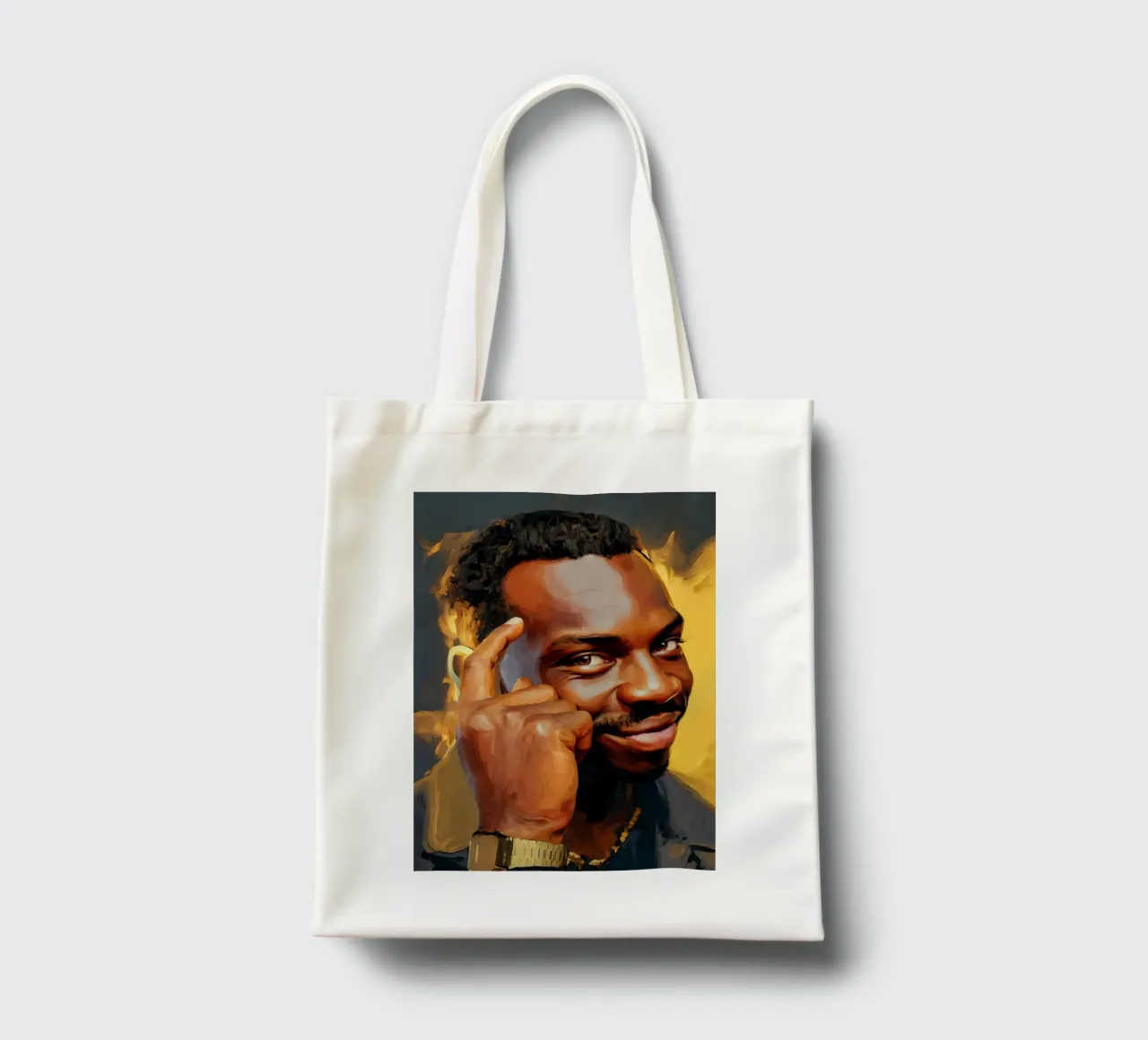 Think About It Meme Art tote bag by Lootprint