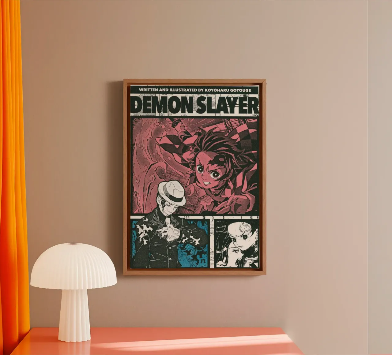 Demonen doder voor kinderen klassiek canvas met Baklijst van igoshartwrks