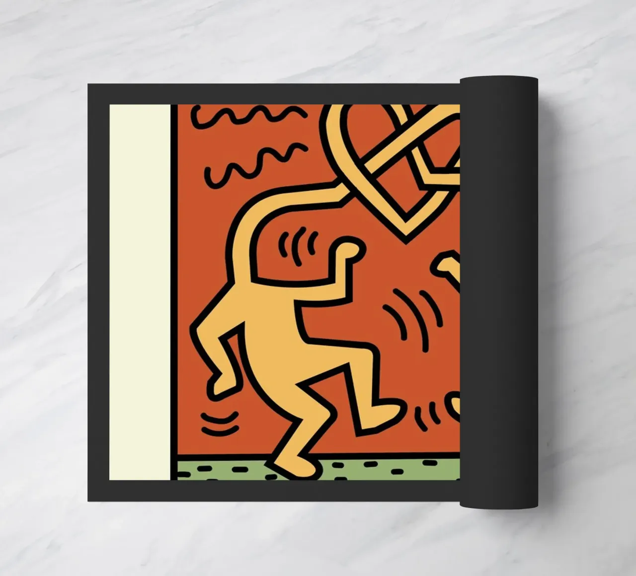 Poster pop art Keith Haring Heart Connection zerbino da ClubArt