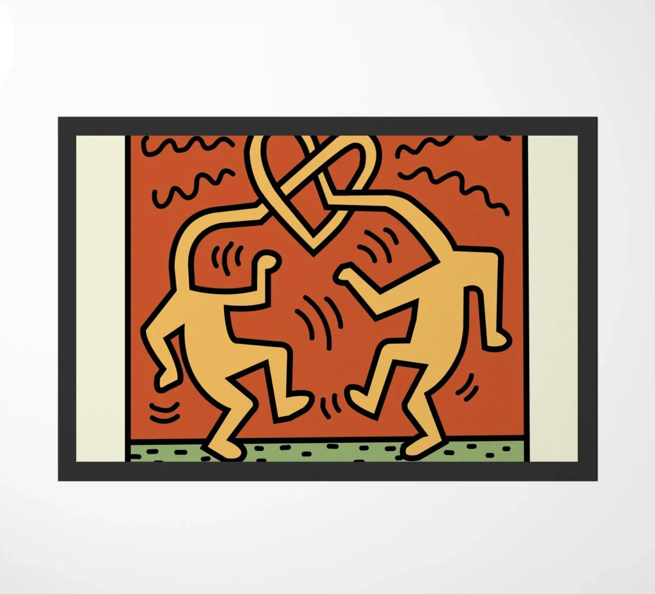 Poster pop art Keith Haring Heart Connection zerbino da ClubArt