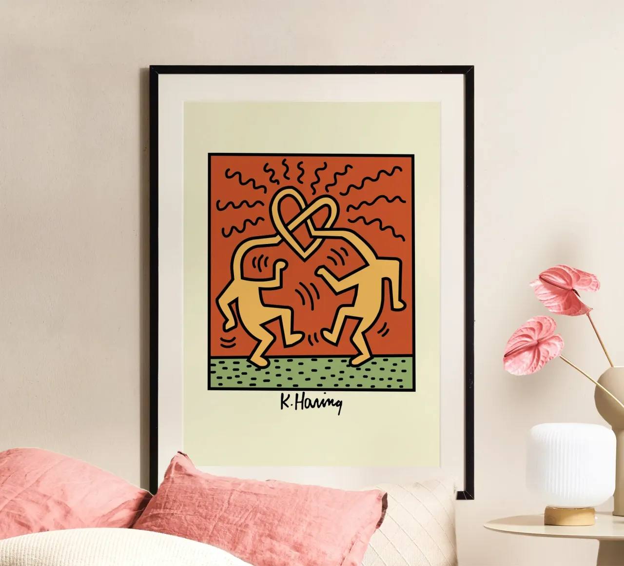 Poster pop art Keith Haring Heart Connection poster da ClubArt