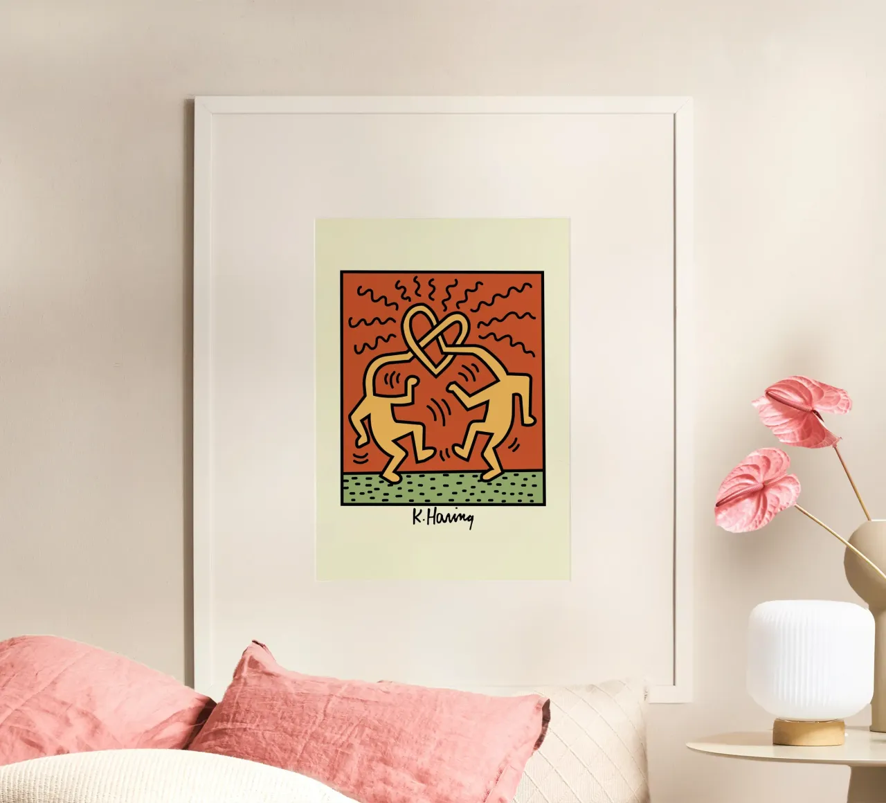 Poster pop art Keith Haring Heart Connection poster da ClubArt