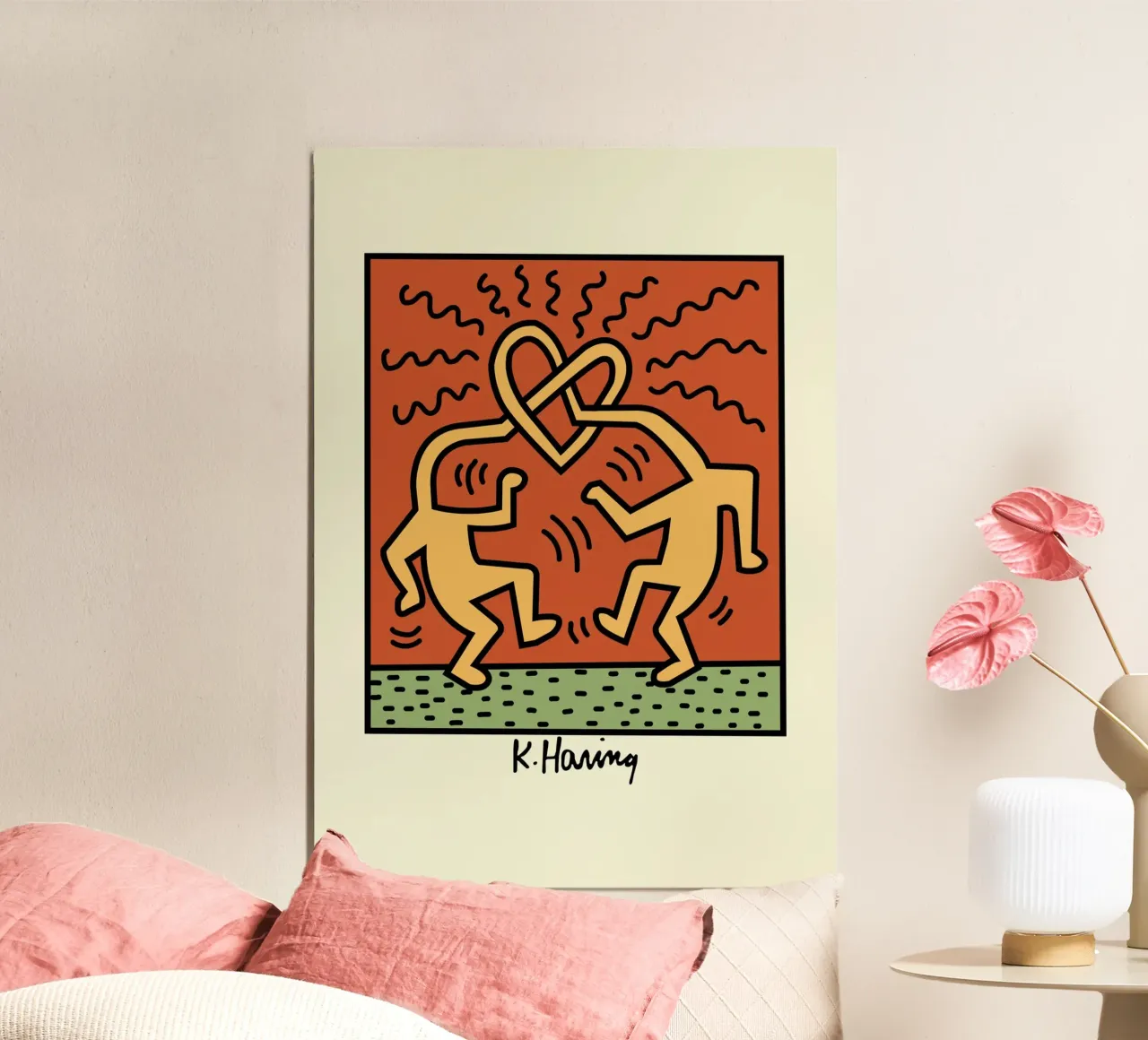 Poster pop art Keith Haring Heart Connection poster da ClubArt