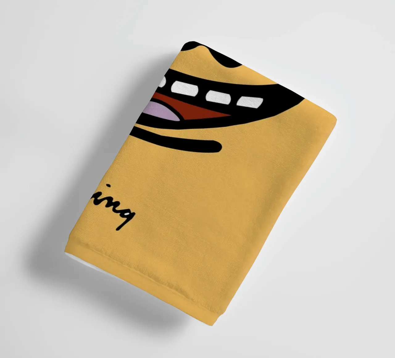 Keith Haring Three-Eyed Face Pop Art Print towel by ClubArt