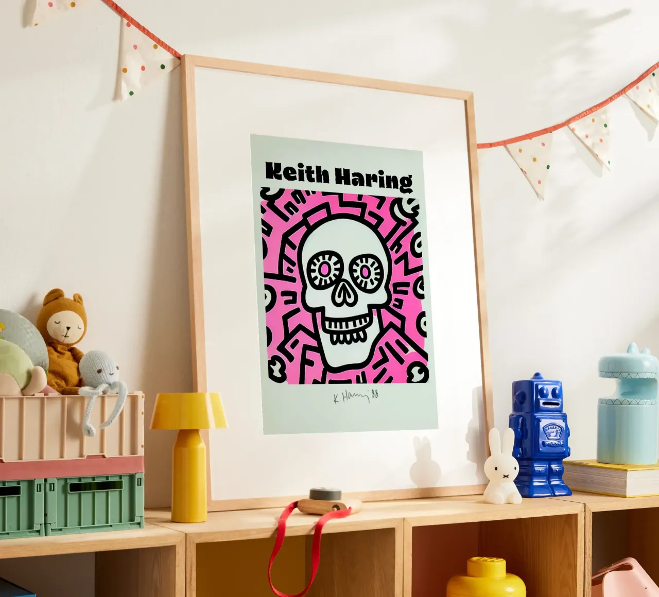 Póster Pop Art Cráneo de Keith Haring poster de ClubArt
