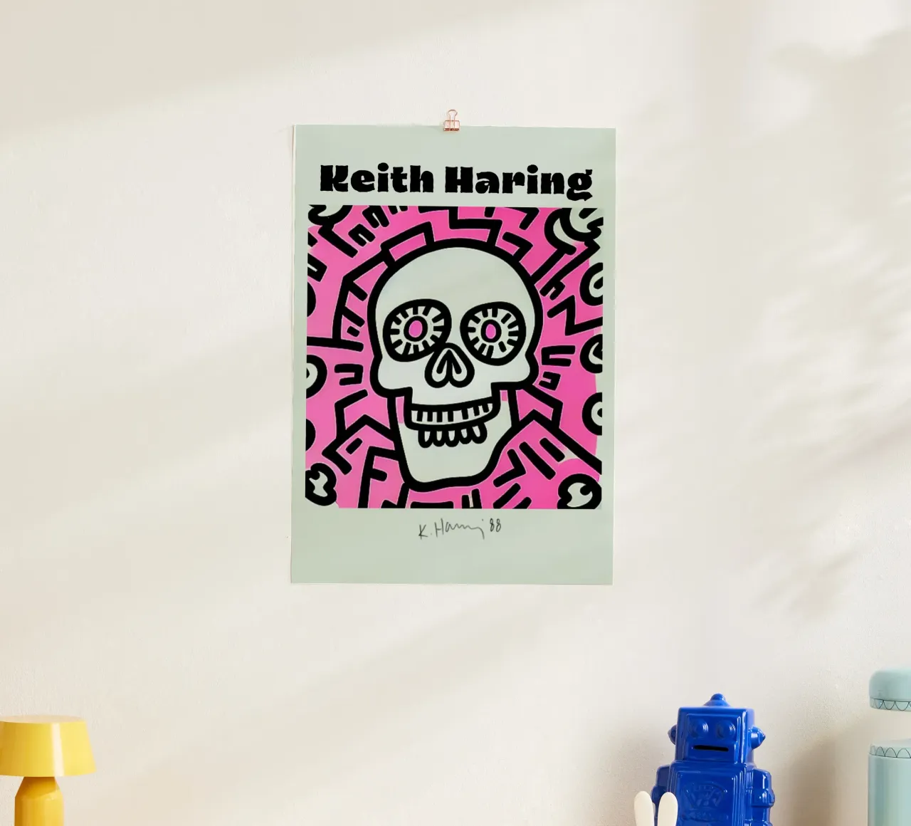 Póster Pop Art Cráneo de Keith Haring poster de ClubArt