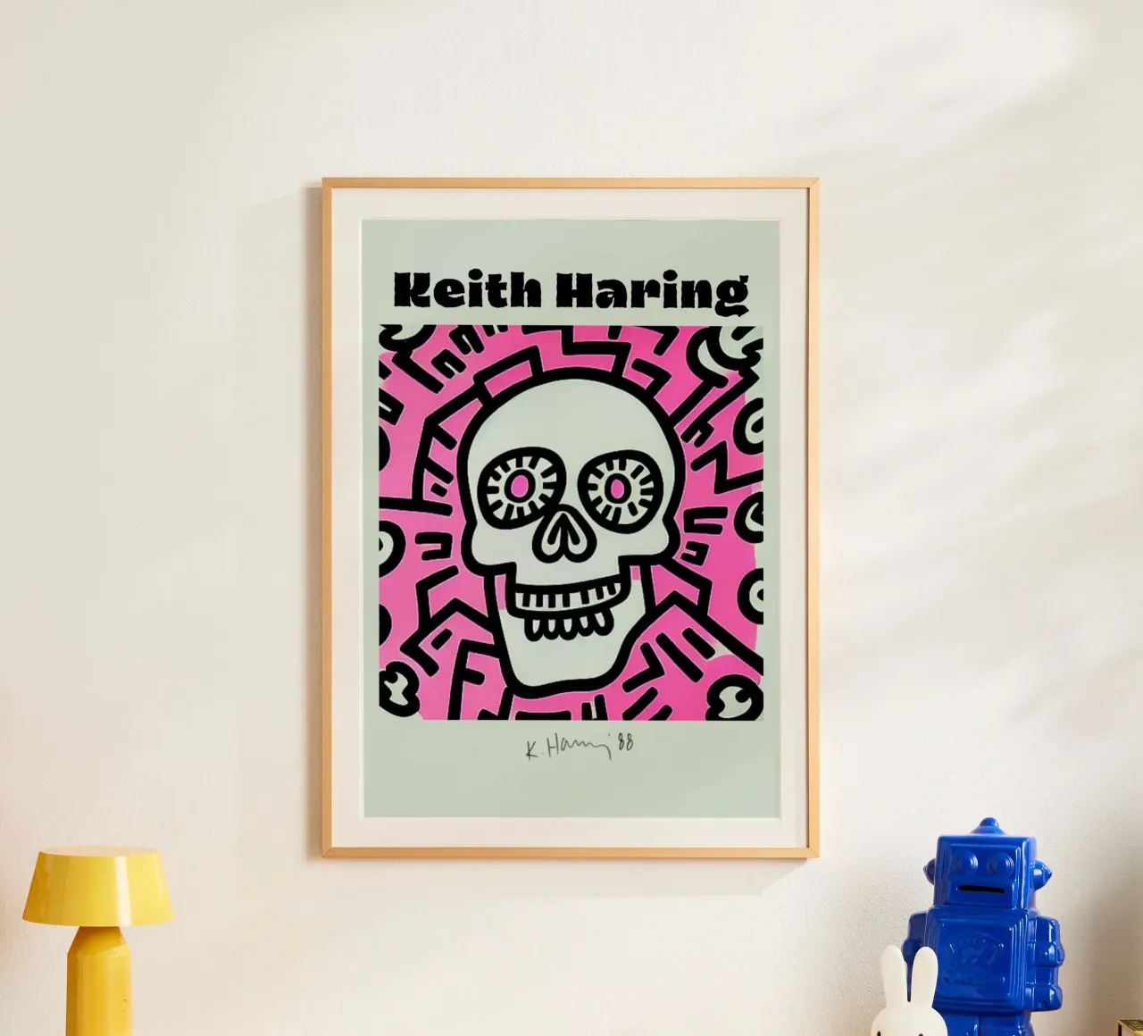 Póster Pop Art Cráneo de Keith Haring poster de ClubArt