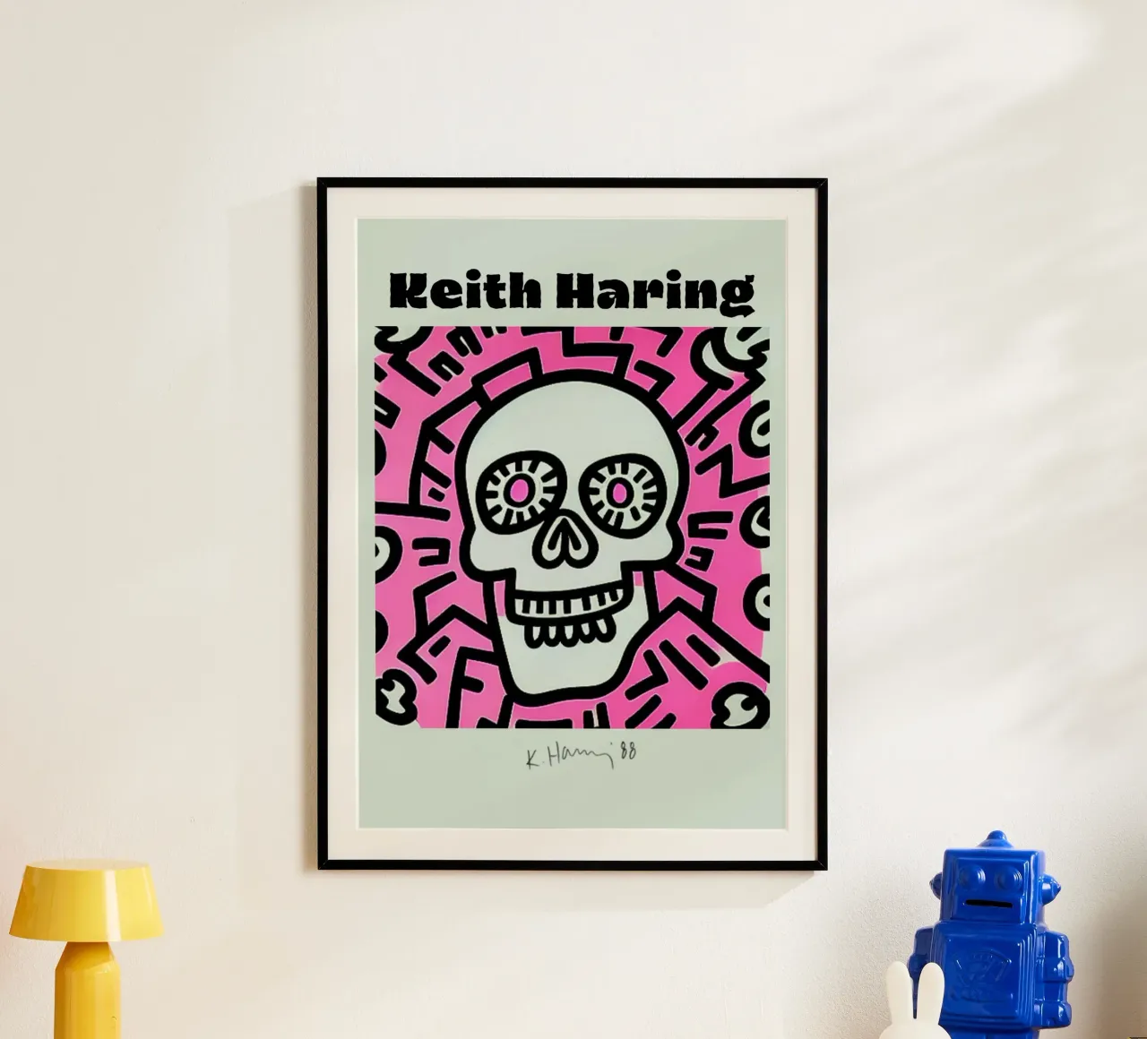 Póster Pop Art Cráneo de Keith Haring poster de ClubArt