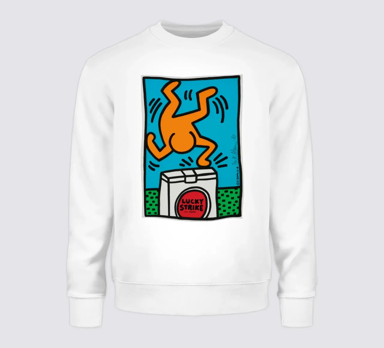 Poster pop art di Keith Haring Lucky Strike felpa da ClubArt
