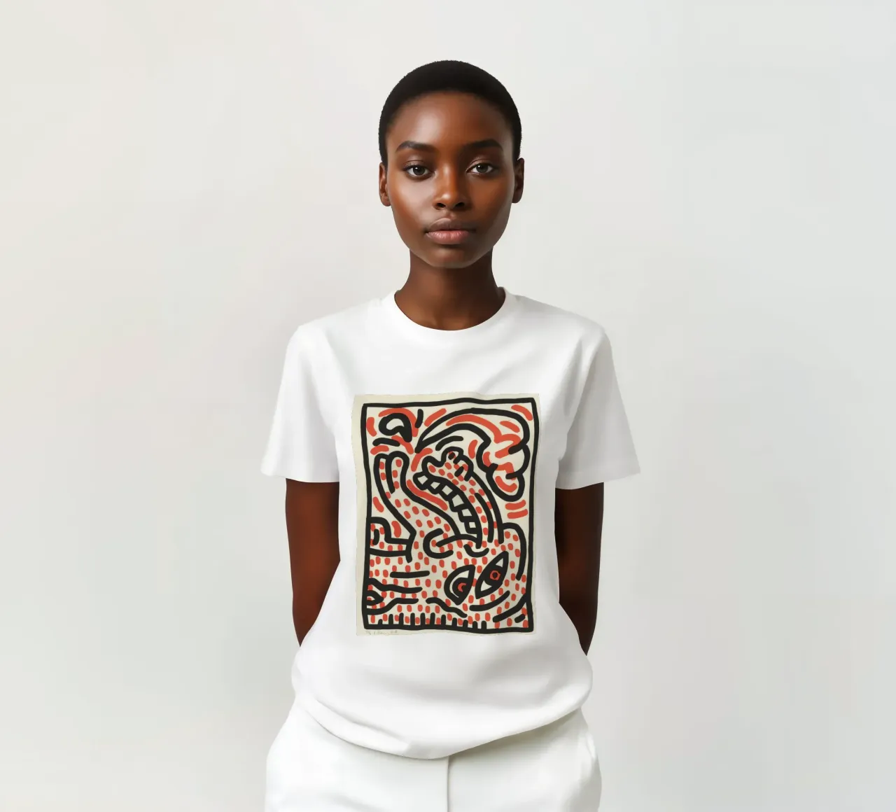 Keith Haring Ludo Abstract Pop Art Print camiseta de ClubArt
