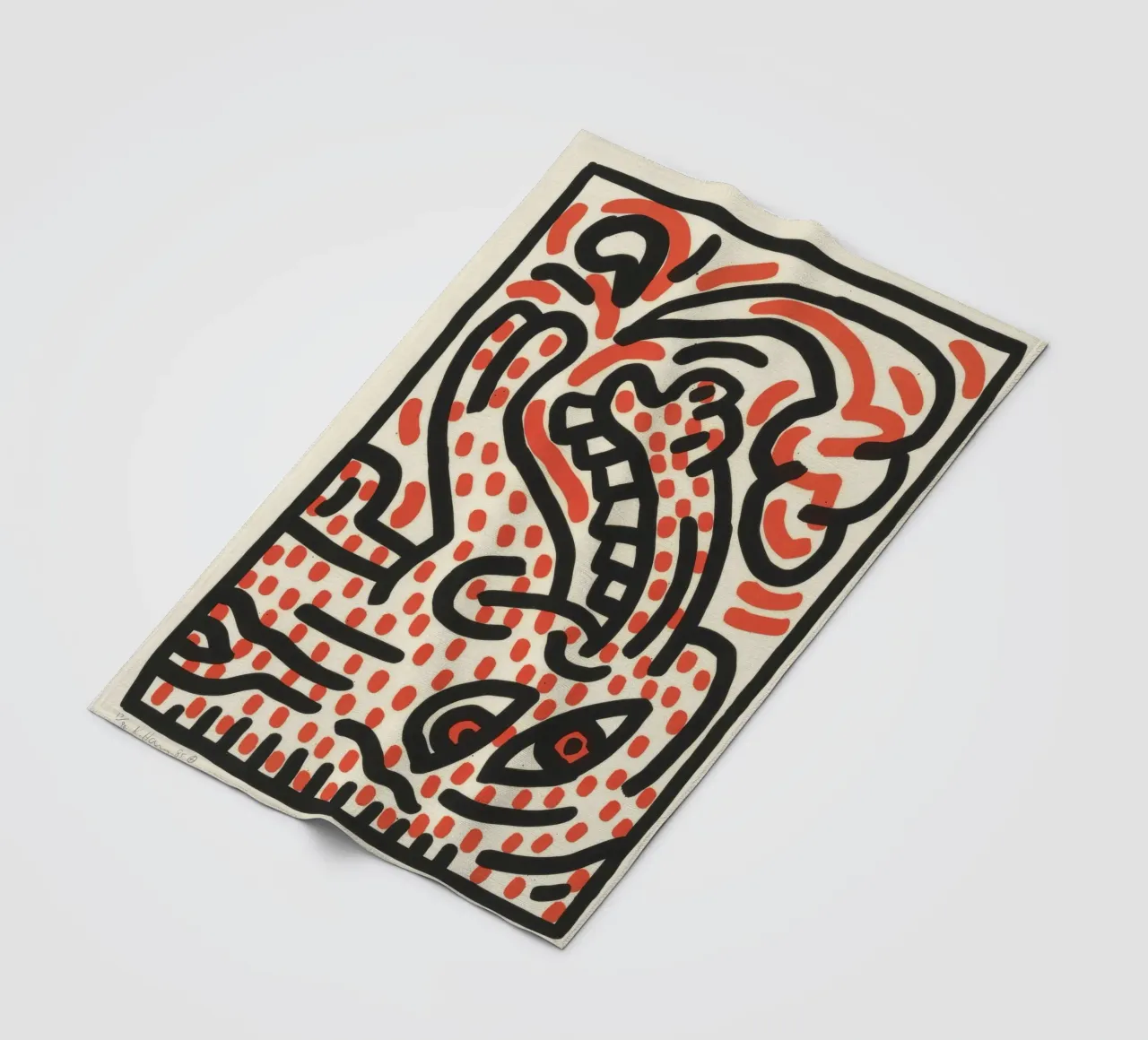 Keith Haring Ludo Abstract Pop Art Print fleece blanket by ClubArt