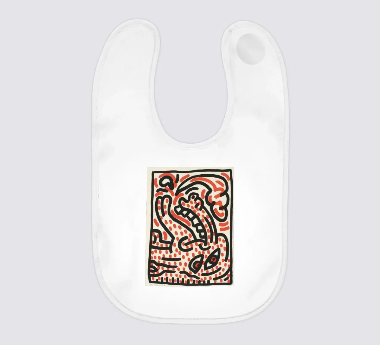 Keith Haring Ludo Abstract Pop Art Print babero de ClubArt