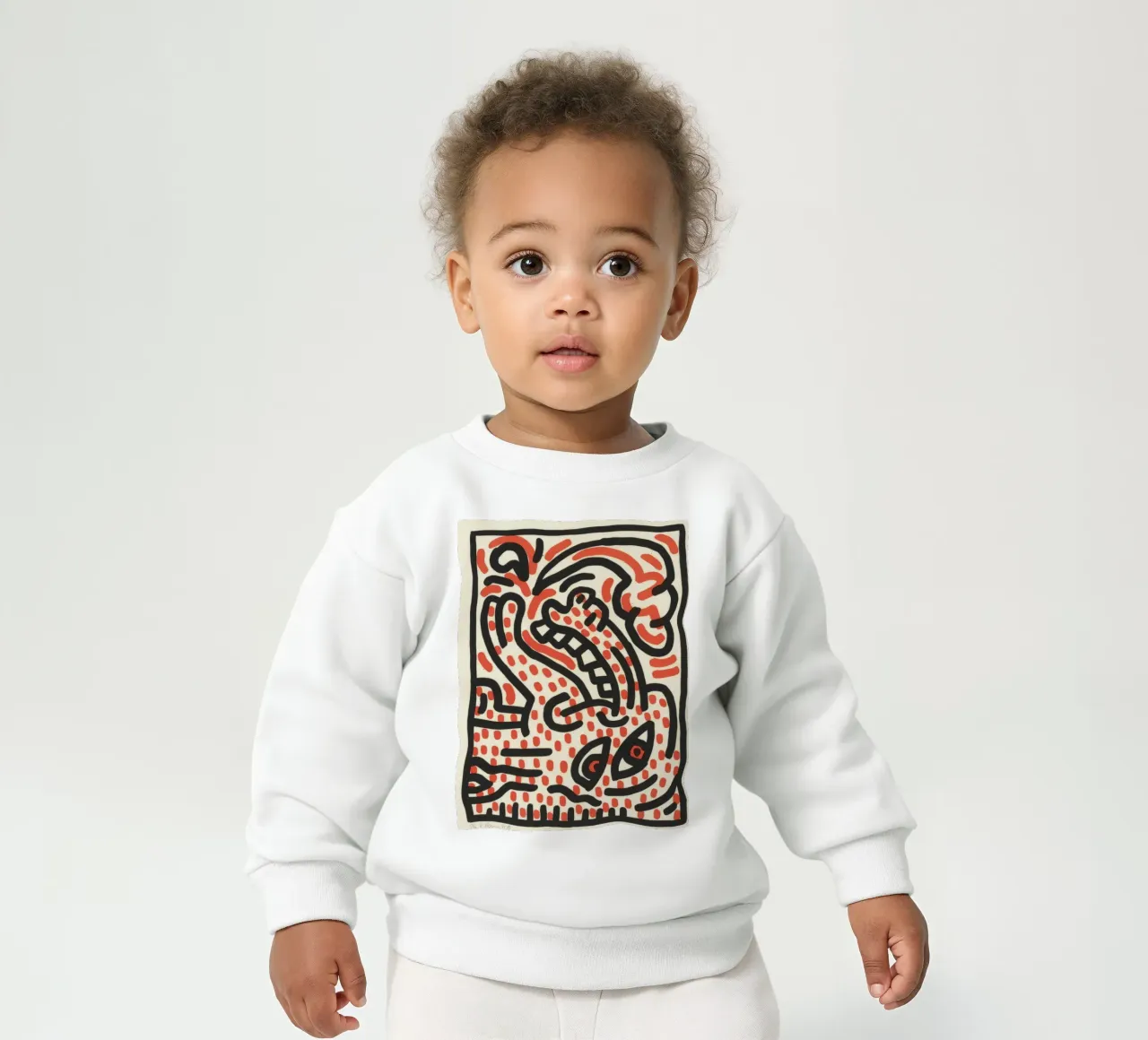 Keith Haring Ludo Abstract Pop Art Print sudadera de bebé de ClubArt