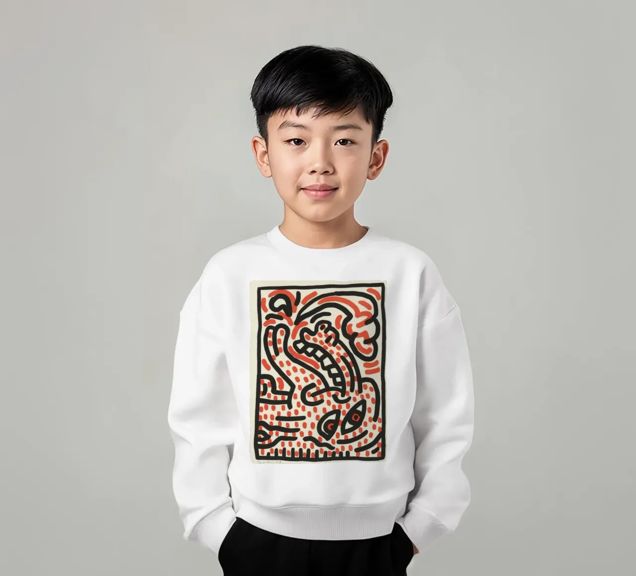 Keith Haring Ludo Abstract Pop Art Print sudadera para niño de ClubArt