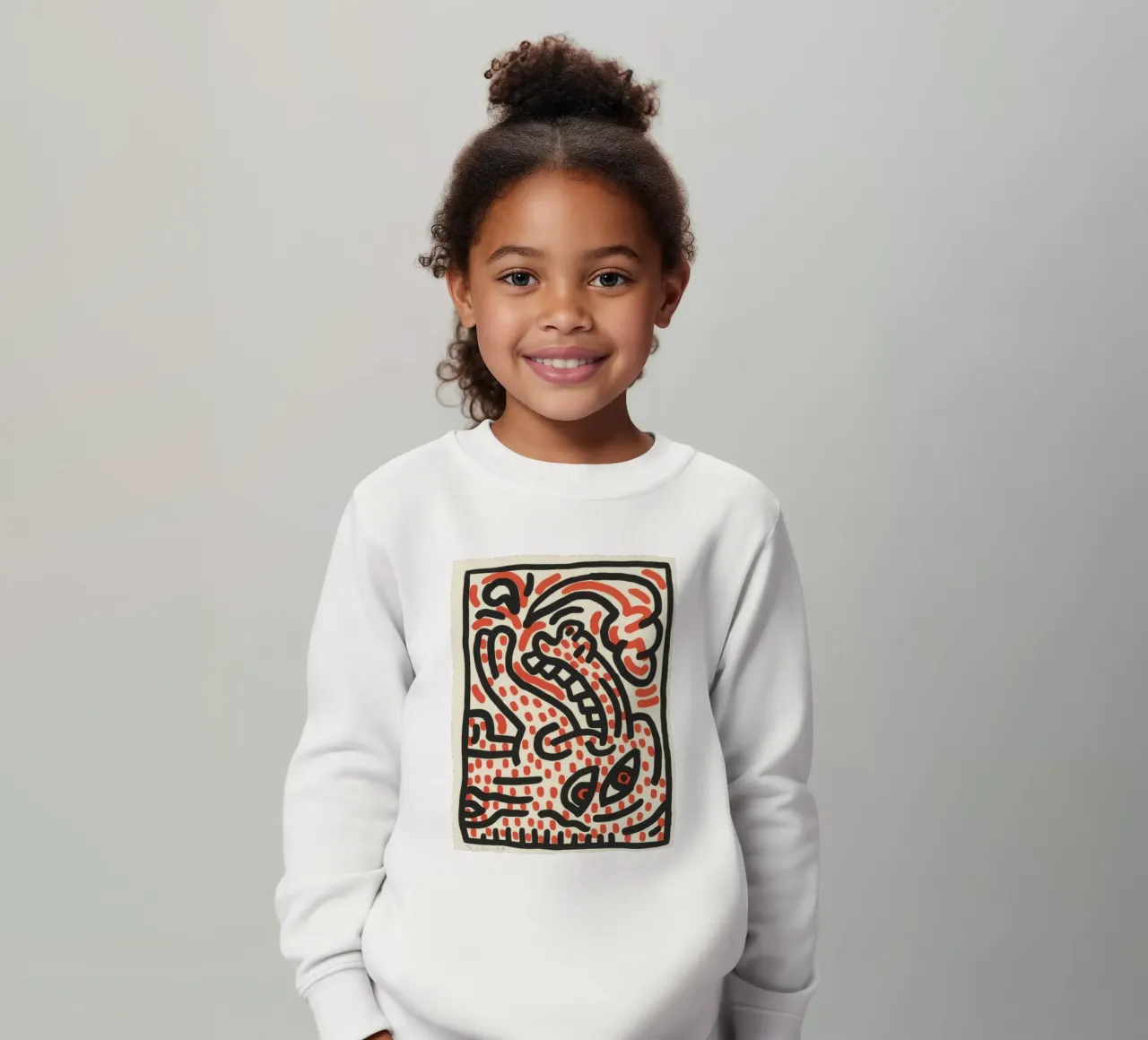 Keith Haring Ludo Abstract Pop Art Print sudadera para niño de ClubArt