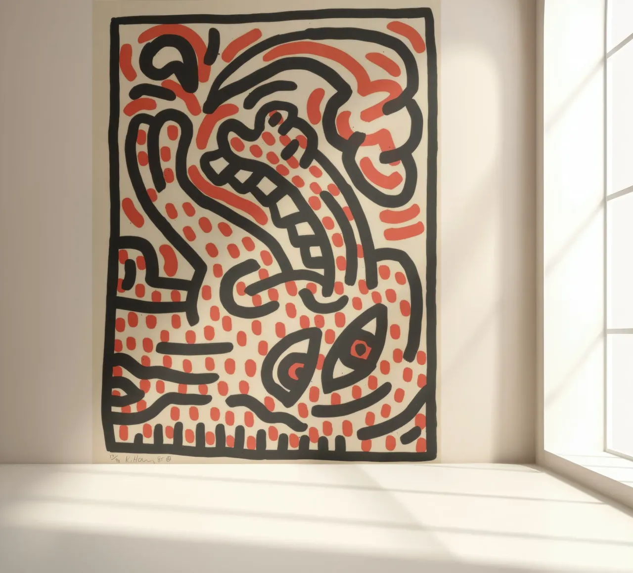 Keith Haring Ludo Abstract Pop Art Print papel para pared de ClubArt