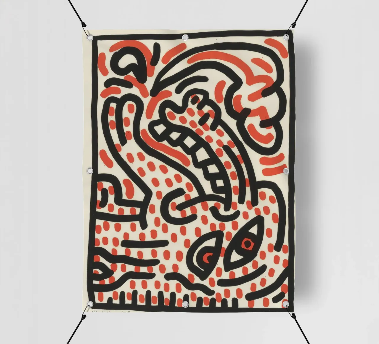 Keith Haring Ludo Abstract Pop Art Print lonas publicitarias de ClubArt