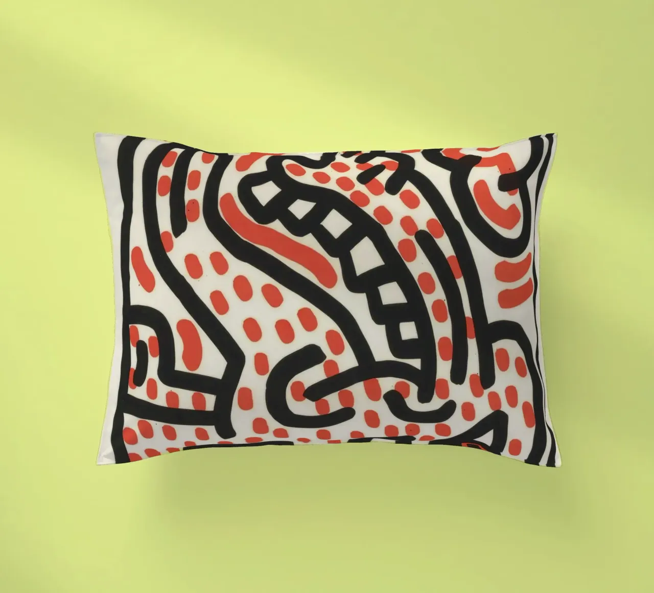 Keith Haring Ludo Abstract Pop Art Print decorative cushion by ClubArt