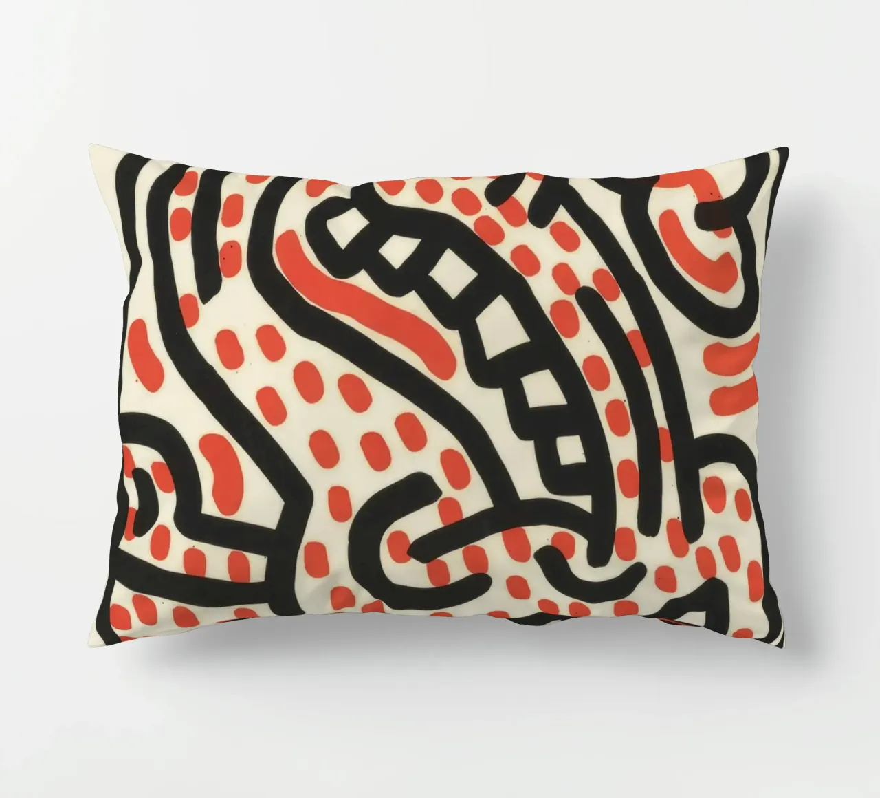Keith Haring Ludo Abstract Pop Art Print decorative cushion by ClubArt