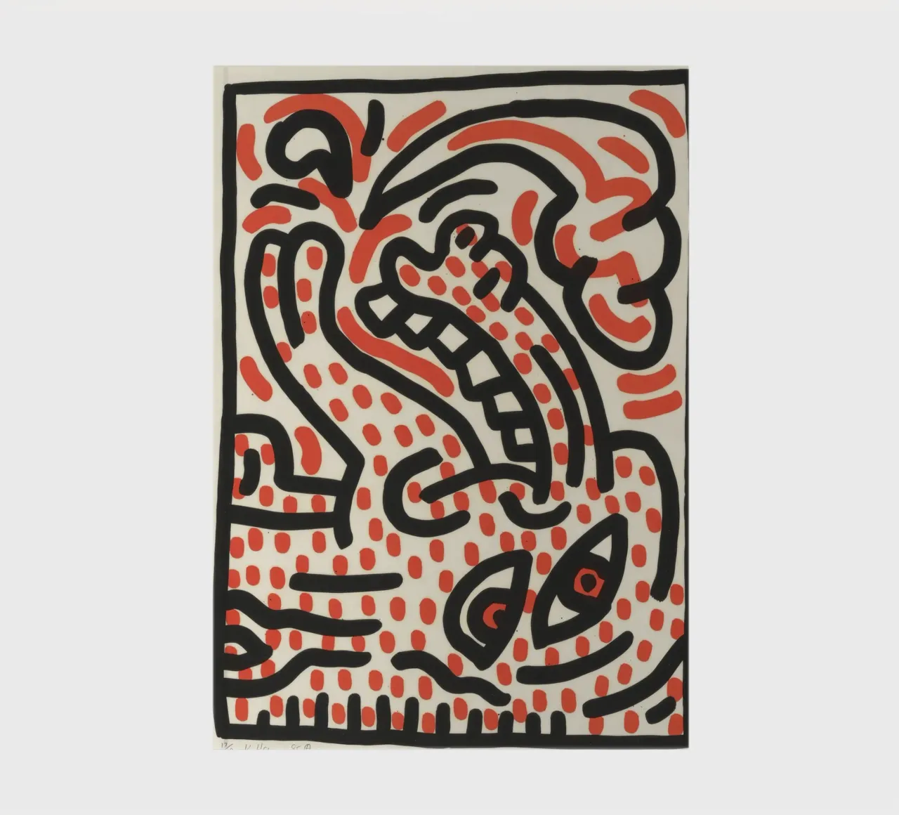 Keith Haring Ludo Abstract Pop Art Print notebook by ClubArt
