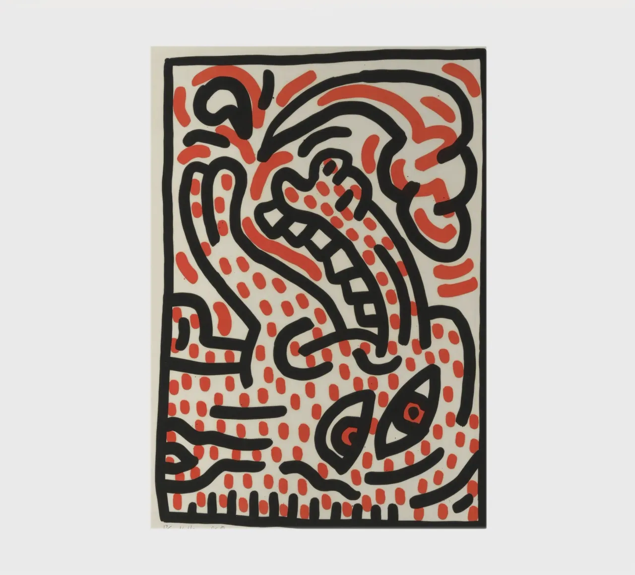 Keith Haring Ludo Abstract Pop Art Print notebook by ClubArt