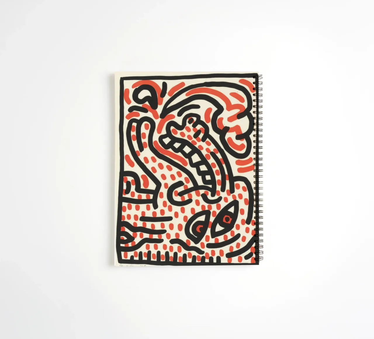 Keith Haring Ludo Abstract Pop Art Print spiral notebook by ClubArt