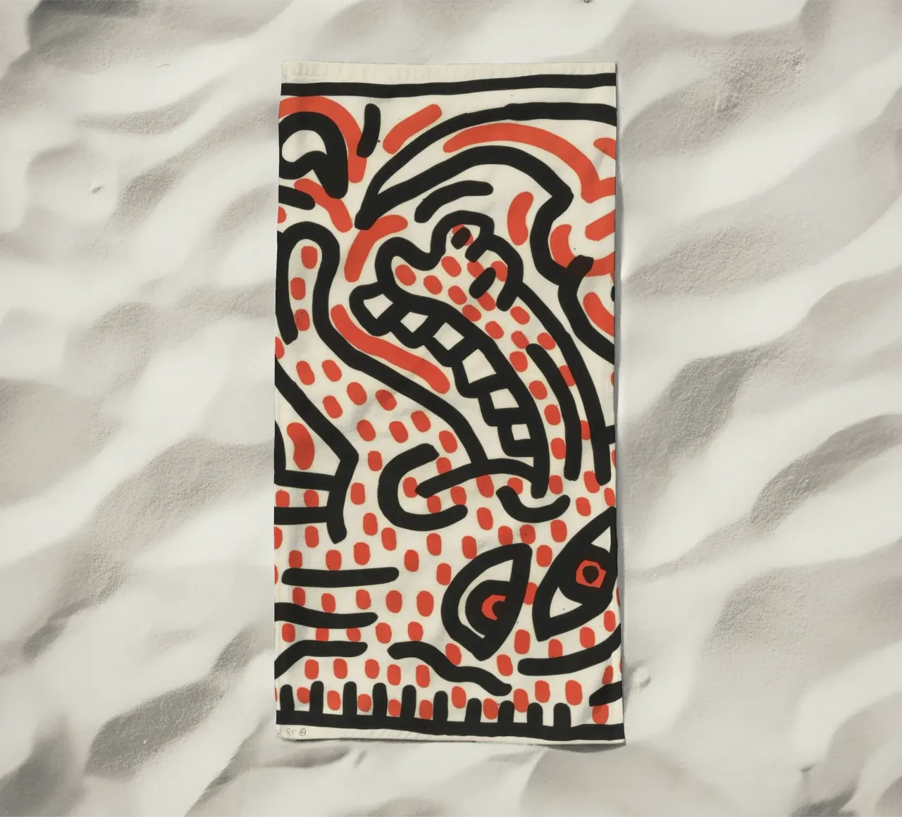 Keith Haring Ludo Abstract Pop Art Print toalla de playa de ClubArt