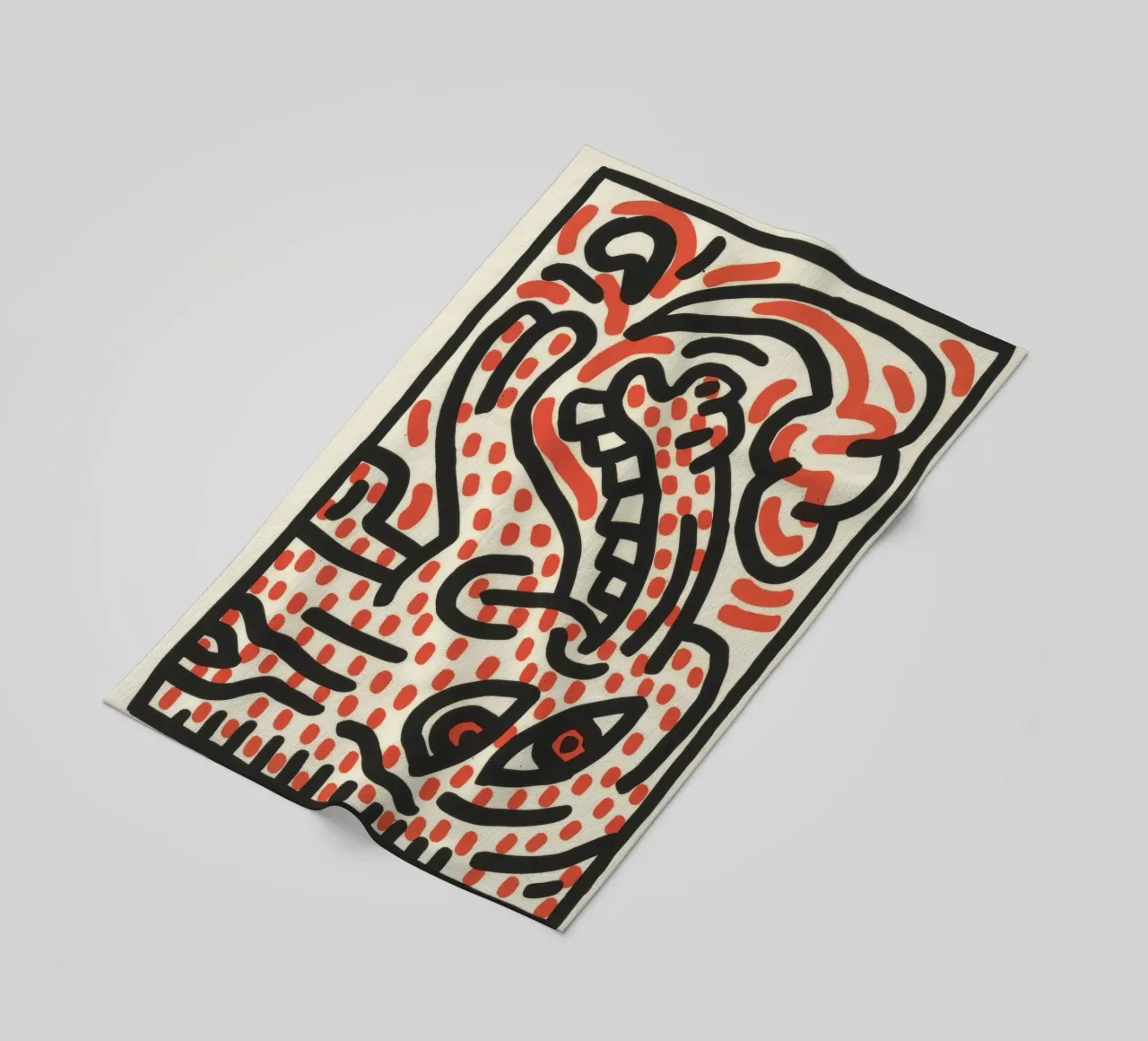 Keith Haring Ludo Abstract Pop Art Print toalla de playa de ClubArt
