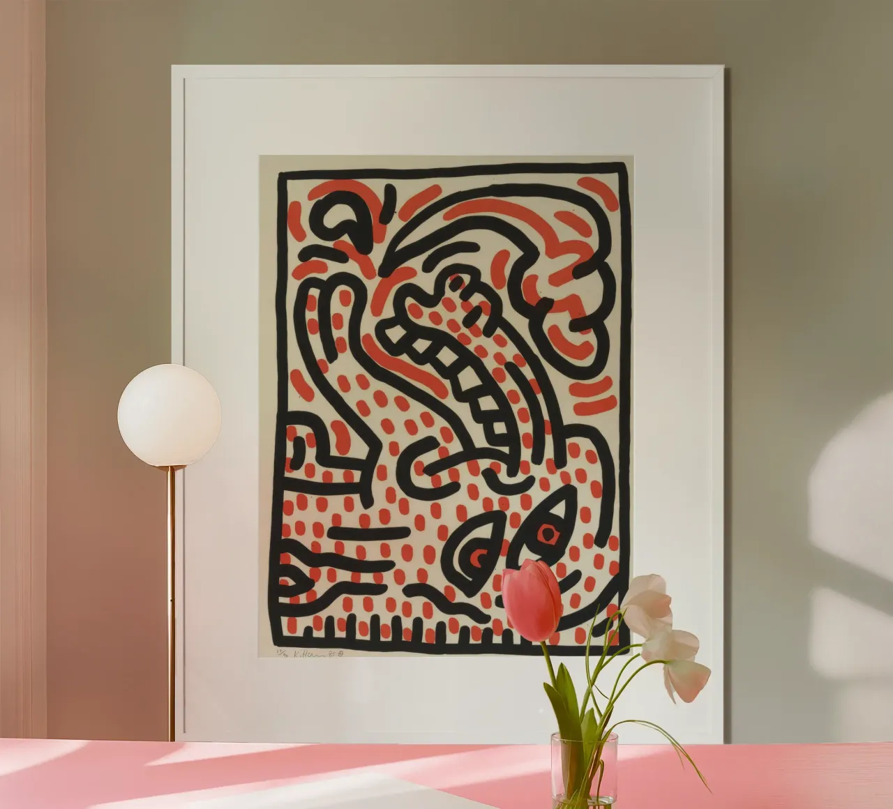 Stampa pop astratta di Keith Haring Ludo poster da ClubArt