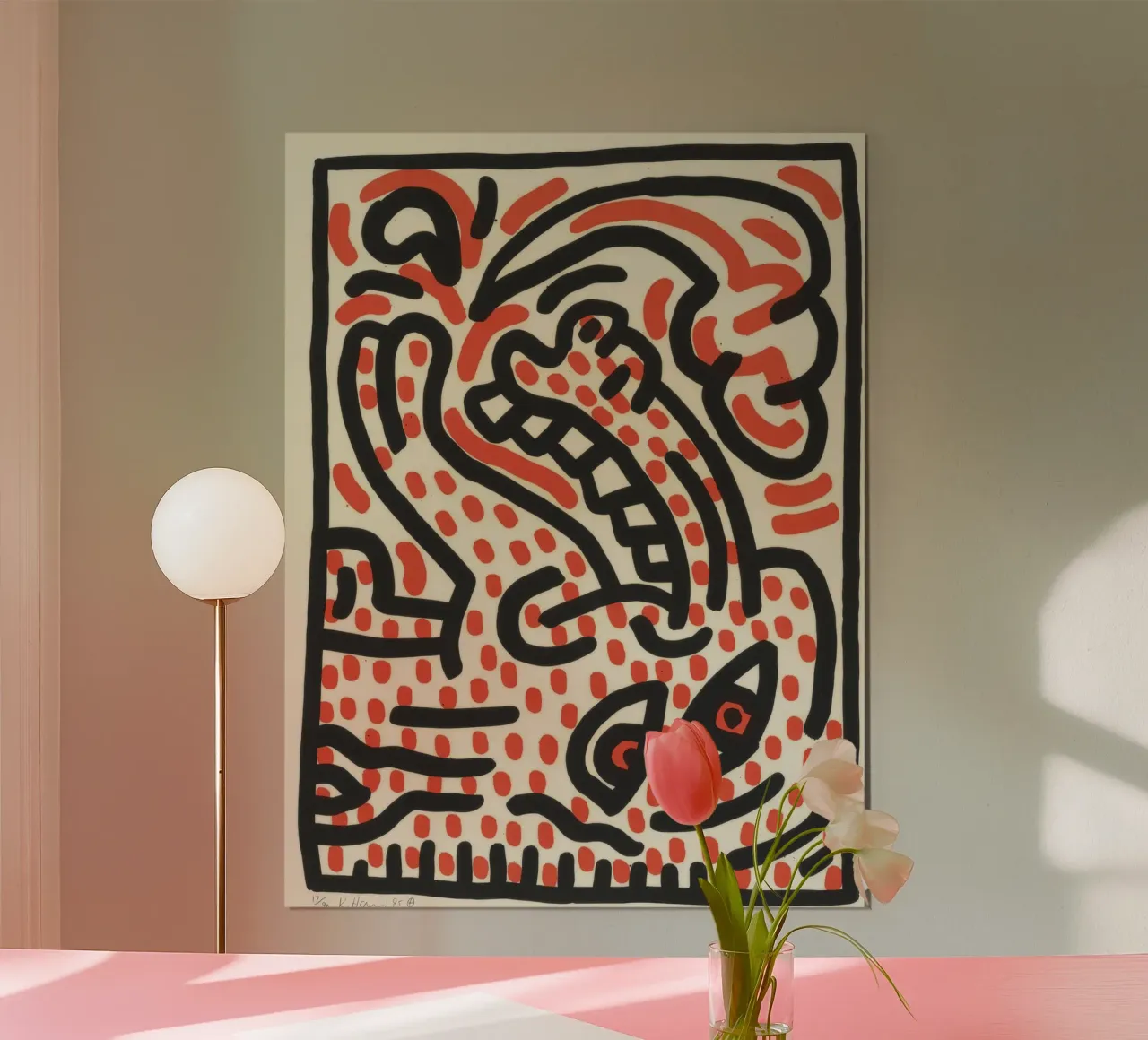 Stampa pop astratta di Keith Haring Ludo poster da ClubArt