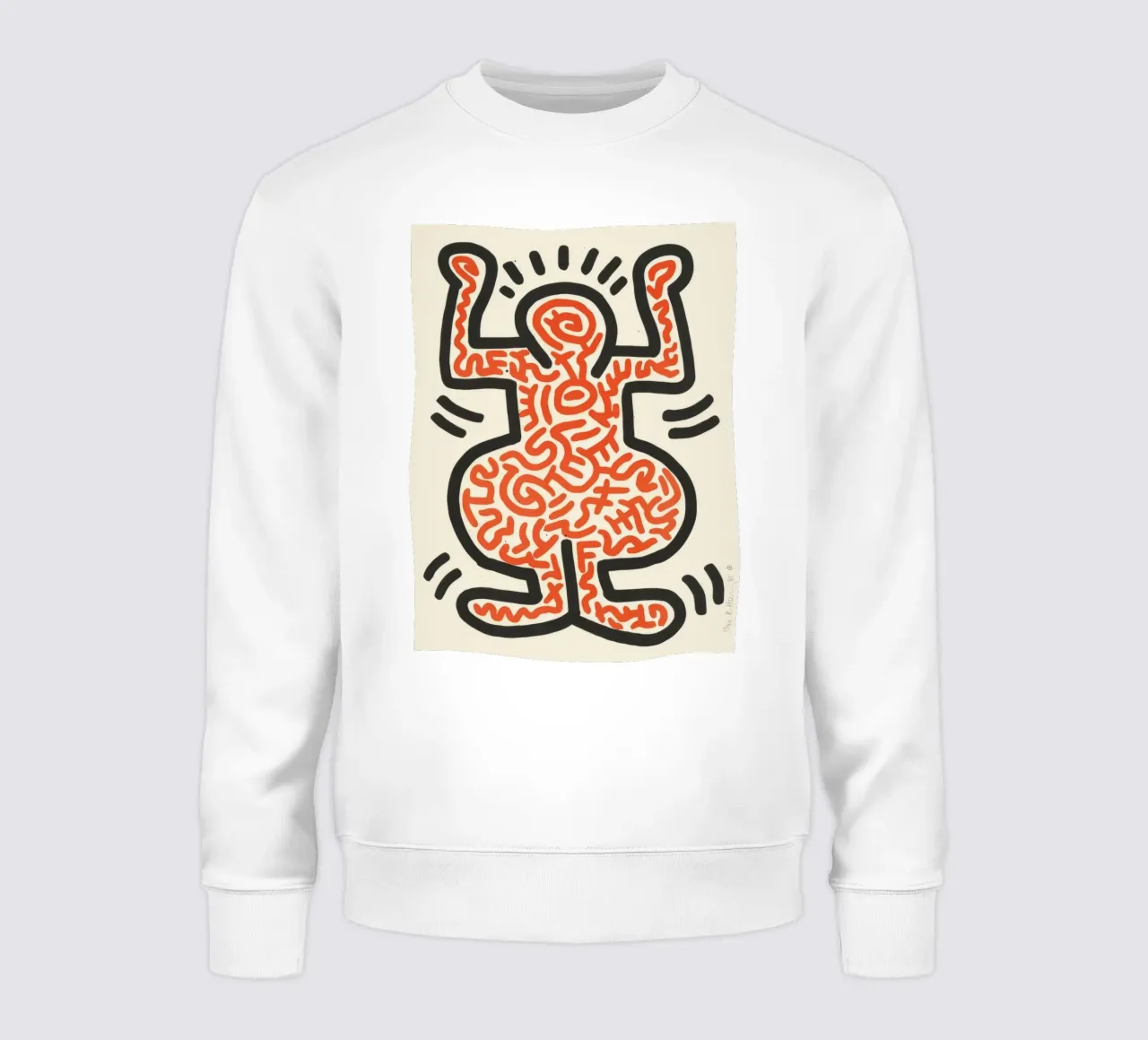 Keith Haring Ludo Radiant Figure Pop Art felpa da ClubArt