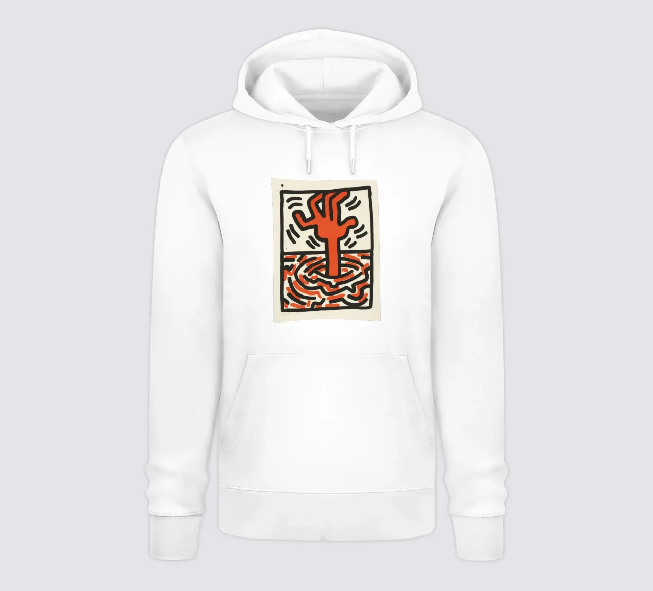 Keith Haring Ludo Arte Pop Astratta felpa con cappuccio da ClubArt