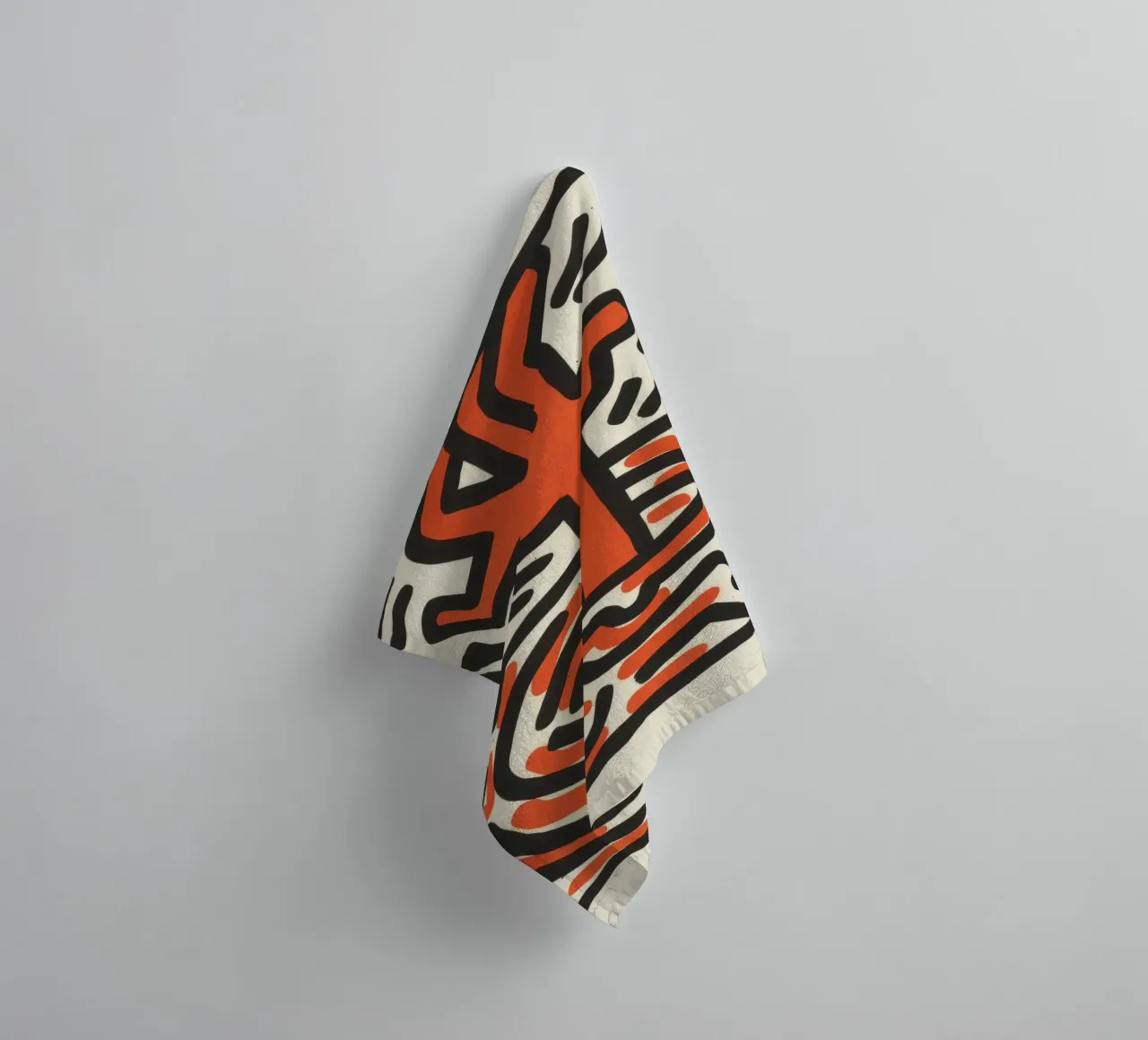 Keith Haring Ludo Abstract Pop Art towel by ClubArt