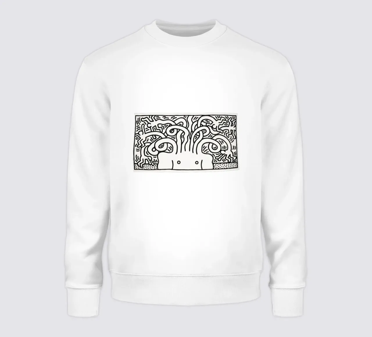 Keith Haring Cabeza de Medusa Pop Art Print sudadera de ClubArt