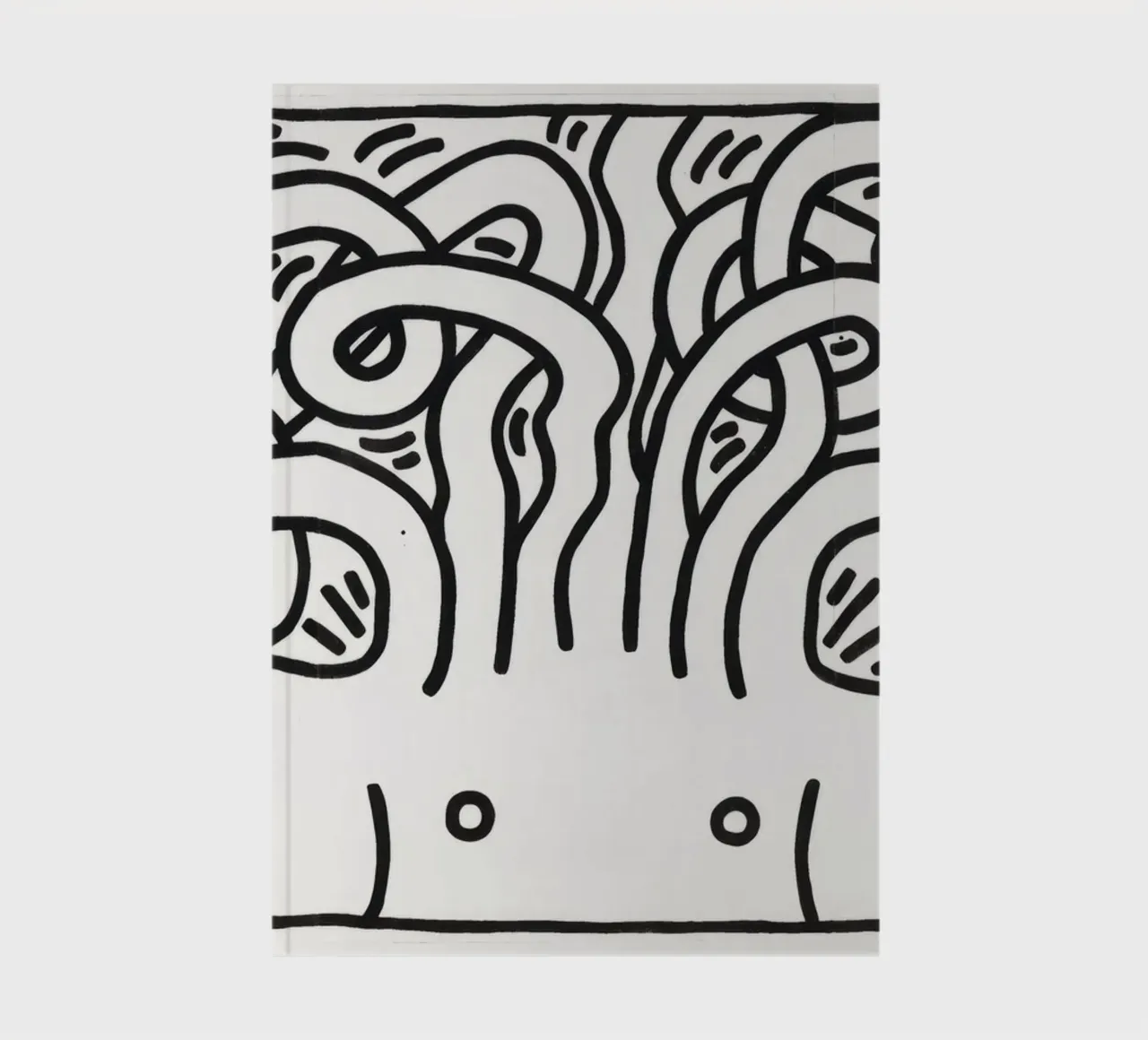 Keith Haring Medusa Head Pop Art Print notebook by ClubArt