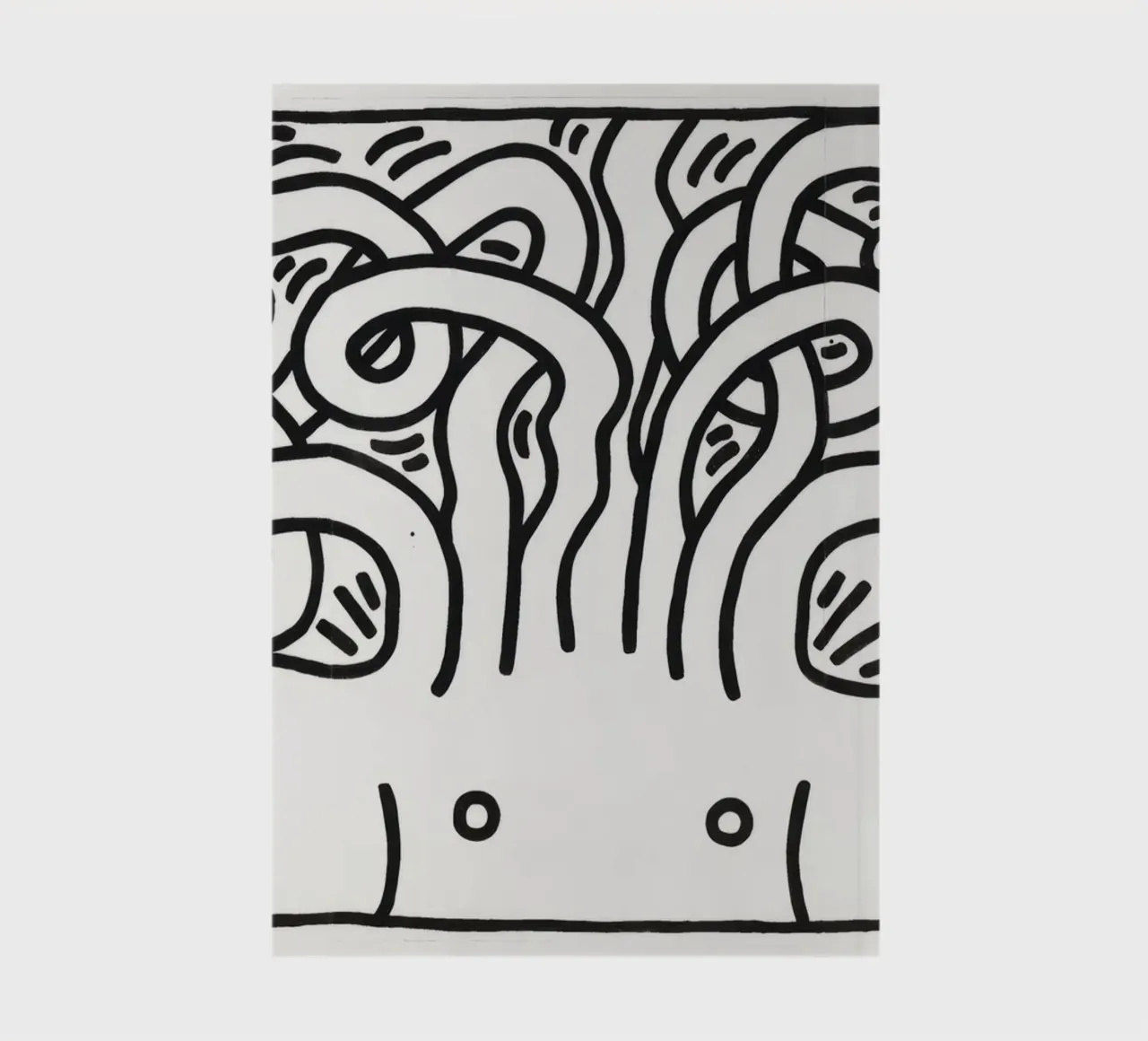 Keith Haring Medusa Head Pop Art Print notebook by ClubArt