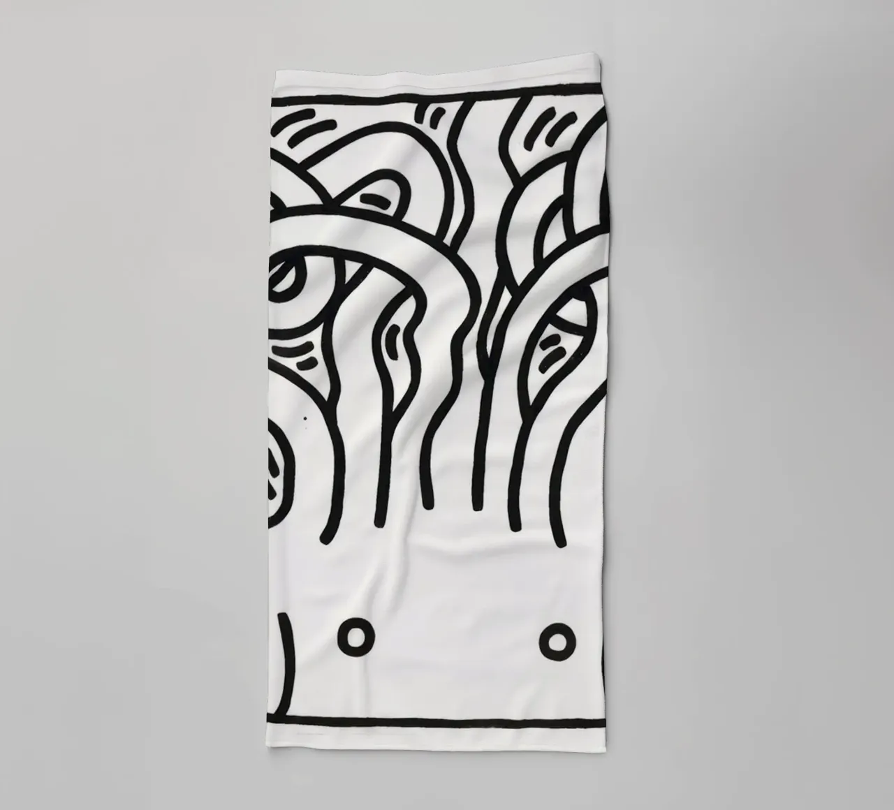 Keith Haring Medusa Head Pop Art Print towel by ClubArt