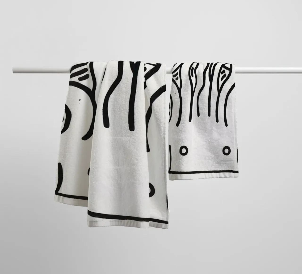 Keith Haring Medusa Head Pop Art Print towel by ClubArt