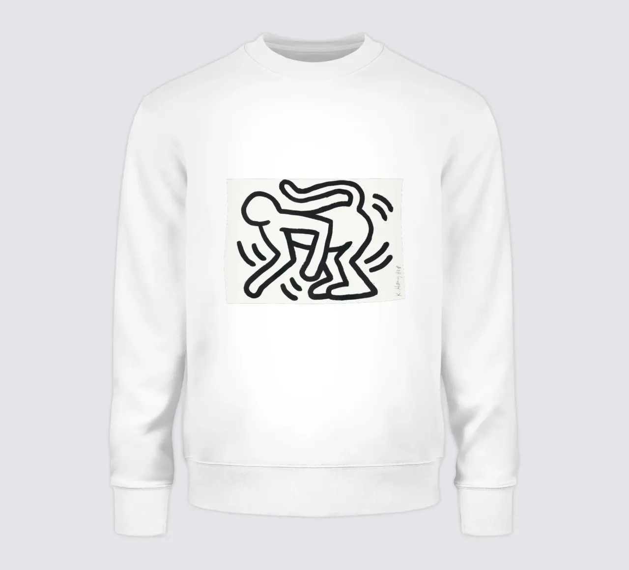 Stampa pop art di Keith Haring Monkey Man felpa da ClubArt