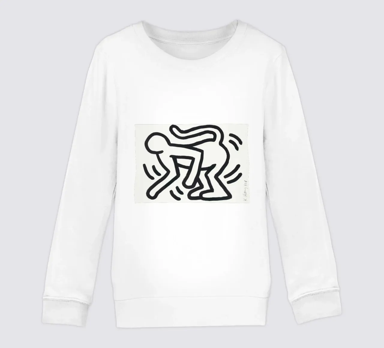 Stampa pop art di Keith Haring Monkey Man felpa bambino da ClubArt
