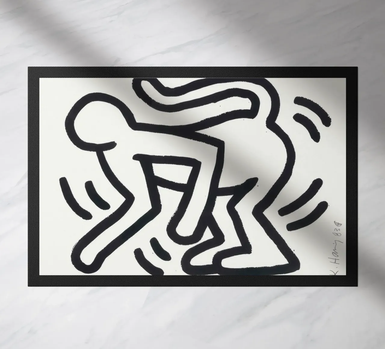 Stampa pop art di Keith Haring Monkey Man zerbino da ClubArt