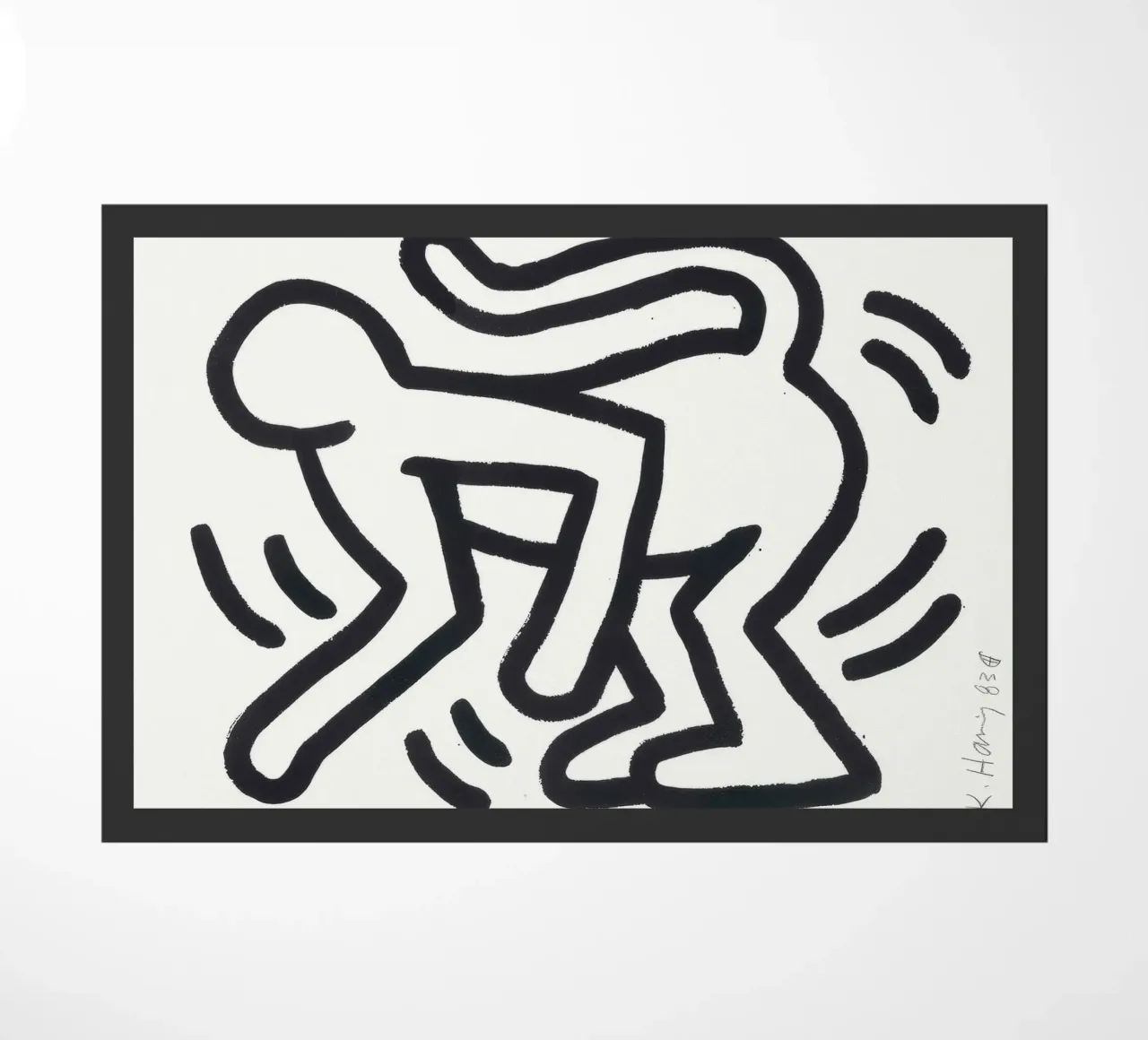 Stampa pop art di Keith Haring Monkey Man zerbino da ClubArt