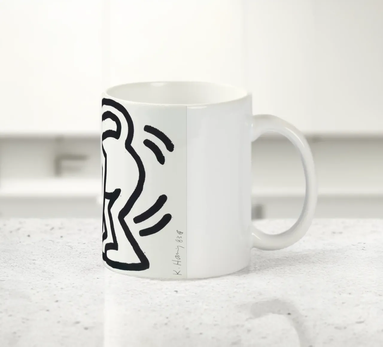 Stampa pop art di Keith Haring Monkey Man tazza in ceramica da ClubArt
