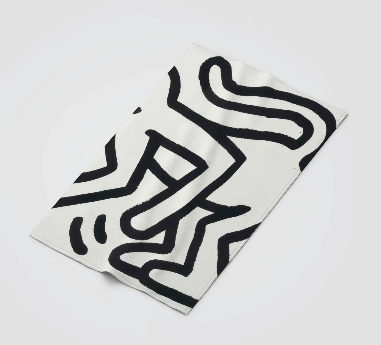 Stampa pop art di Keith Haring Monkey Man coperta in pile da ClubArt