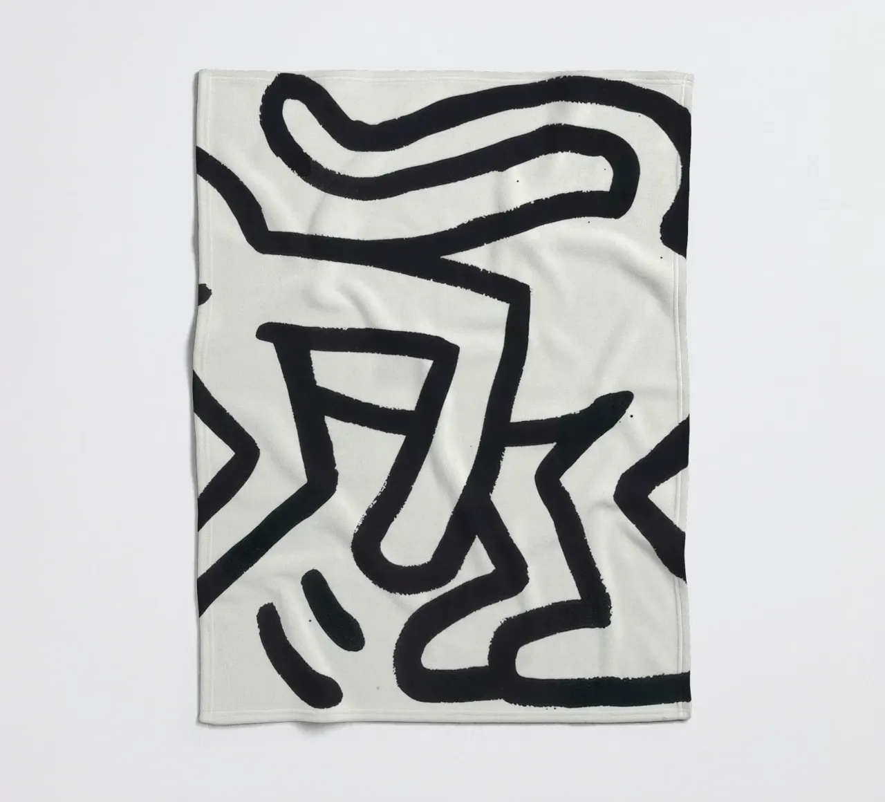 Stampa pop art di Keith Haring Monkey Man coperta in pile da ClubArt