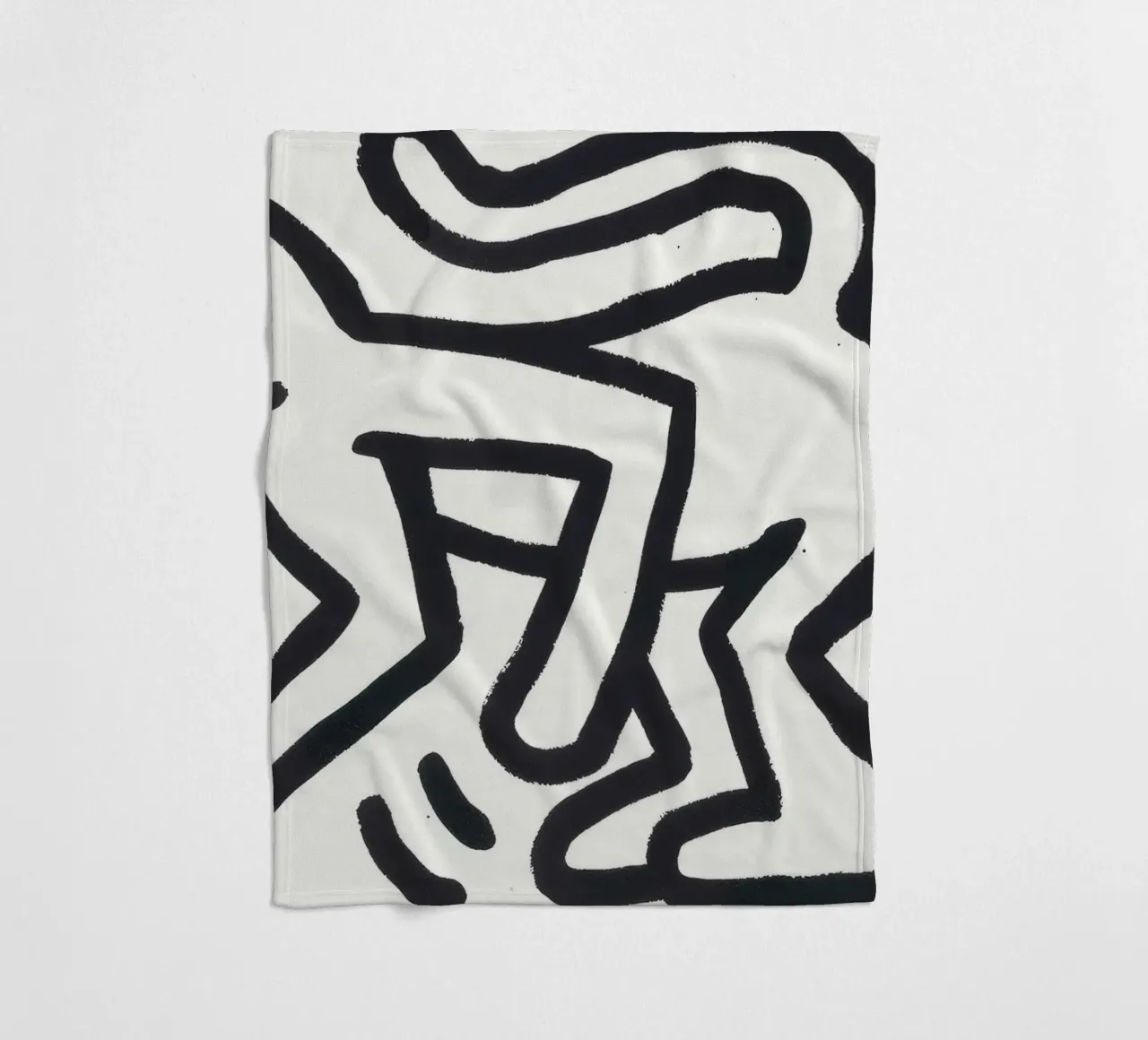 Stampa pop art di Keith Haring Monkey Man coperta in pile da ClubArt